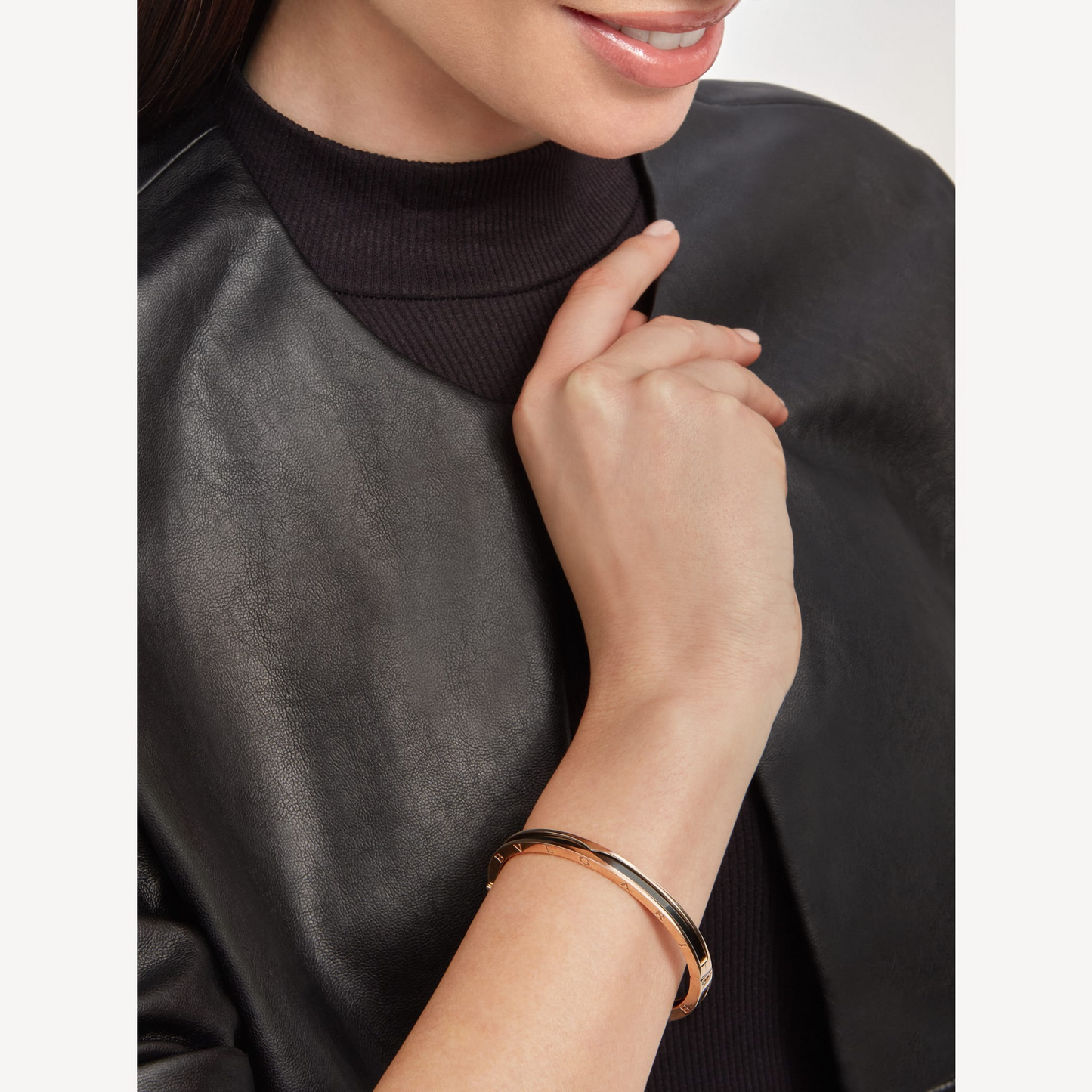 [Polaidi Jewelry]ZERO 1 PINK GOLD WITH BLACK CERAMIC BRACELET