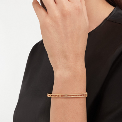 [Polaidi Jewelry]ZERO 1 SPIRAL LOGO PINK GOLD BRACELET