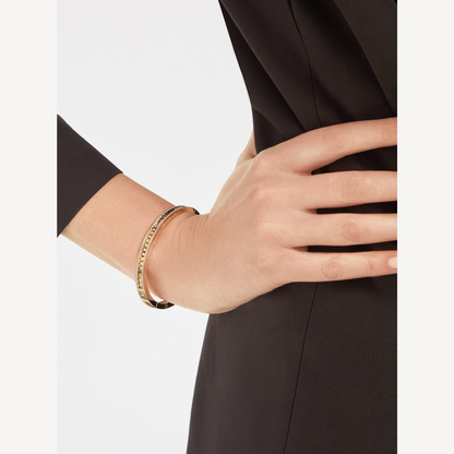 [Polaidi Jewelry]ZERO 1 SPIRAL AND PAVED DIAMOND GOLD BRACELET