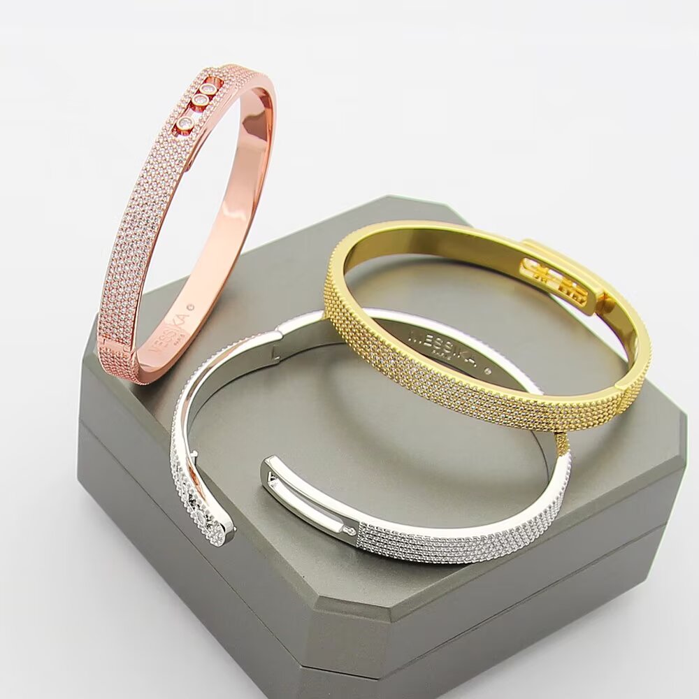 [Polaidi Jewelry]Move Noa Full Pavé Diamond Bangle Bracelet
