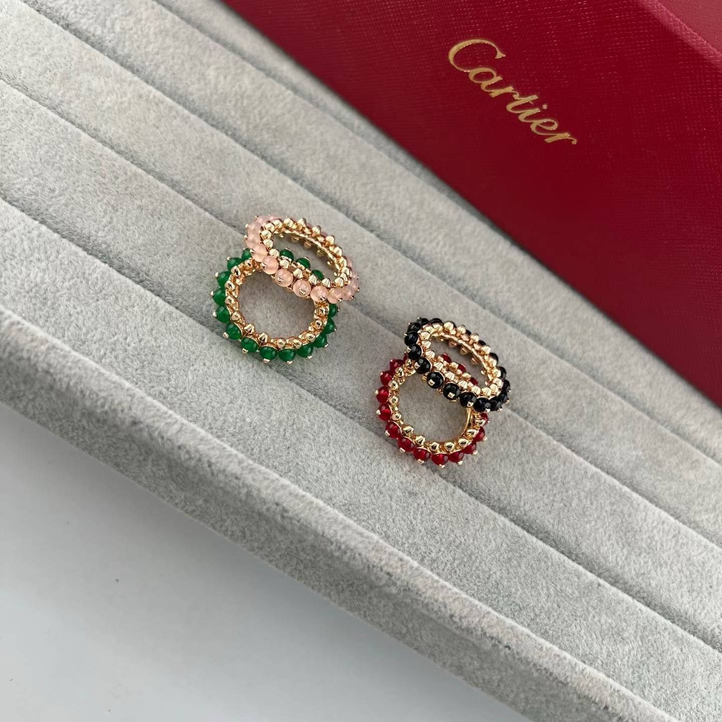 [：Polaidi Jewelry]ROSE GOLD AGATE RIVET RING ASIA LIMITED EDITION