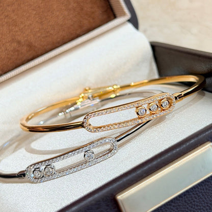[Polaidi Jewelry]Move Pavé Diamond Bangle Bracelet M