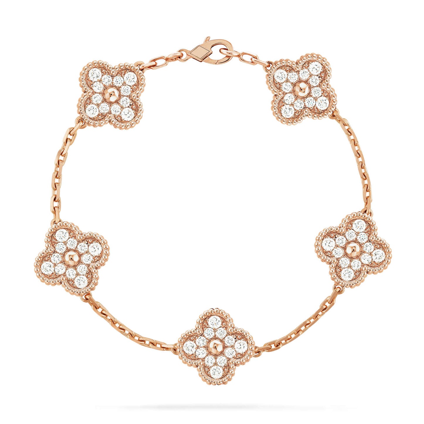 [Polaidi Jewelry] CLOVER 5 MOTIF FULL DIAMOND BRACELET COLLECTION