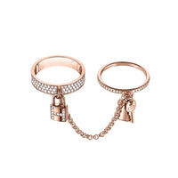 [Polaidi Jewelry ]HM KELLY CLOCHETTE DOUBLE RING IN  WITH DIAMONDS
