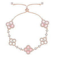 [Polaidi Jewelry ]CLOVER 5 MOTIF PINK BLUE RED WHITE BRACELET