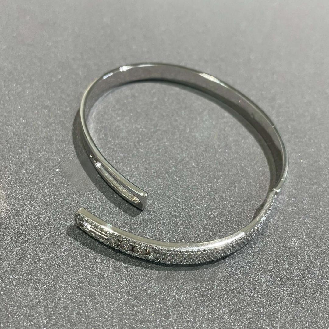 [Polaidi Jewelry]Move Noa Rose Gold Pavé Diamond Bangle Bracelet
