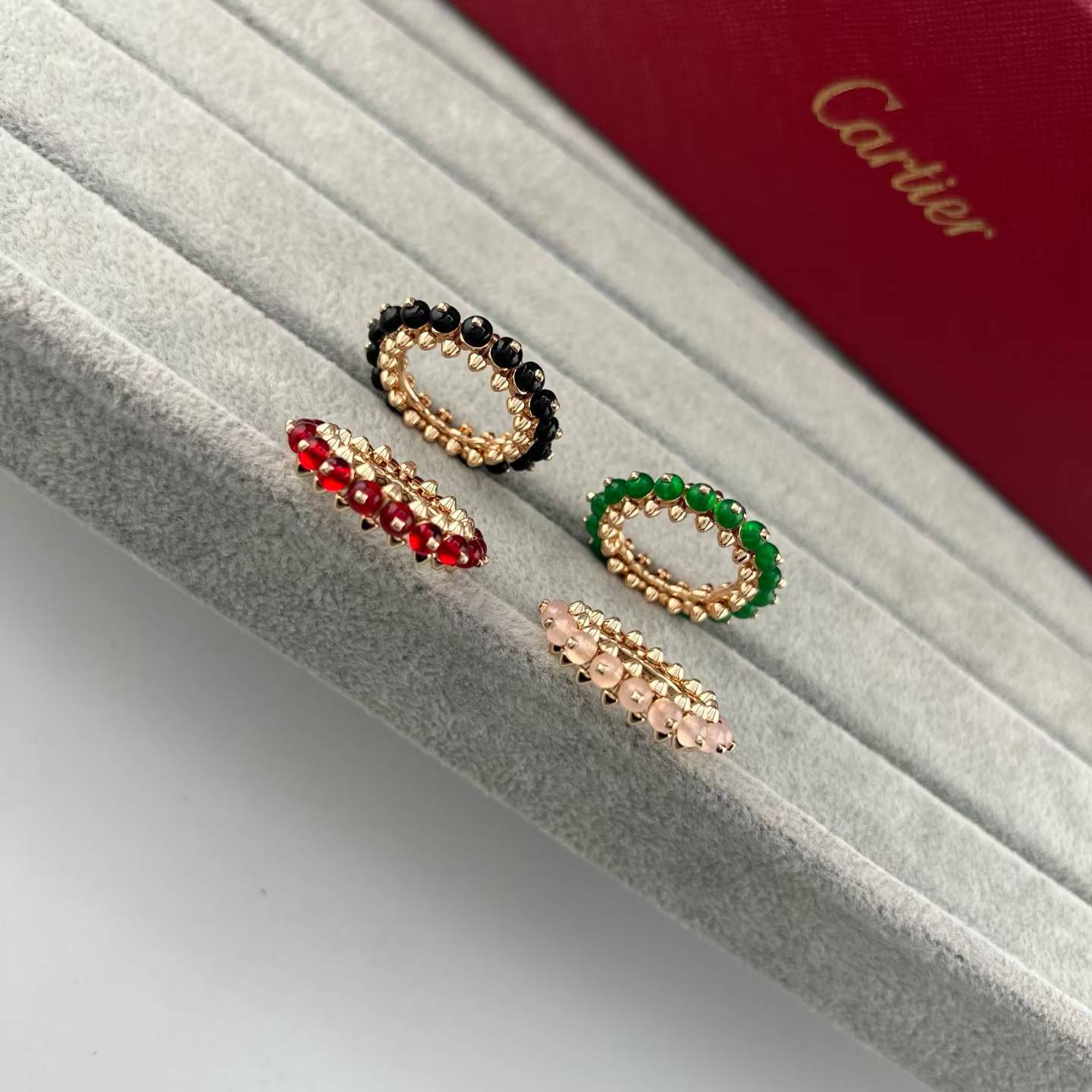 [：Polaidi Jewelry]ROSE GOLD AGATE RIVET RING ASIA LIMITED EDITION