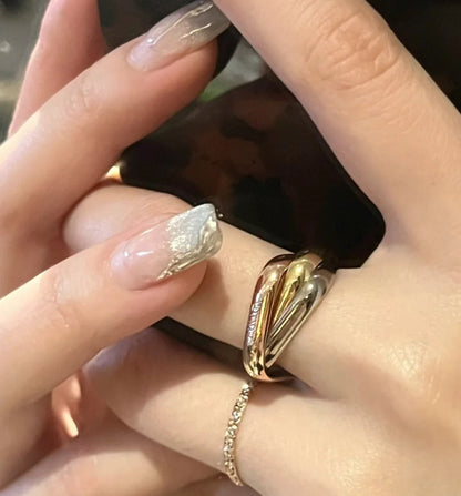[Polaidi Jewelry]TRINITY RING GOLD PINK GOLD SILVER