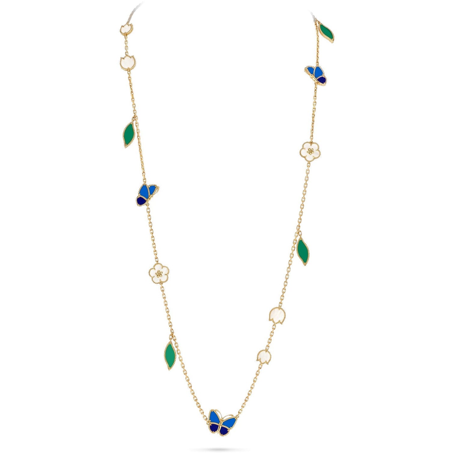 [Polaidi Jewelry]LUCKY SPRING BUTTERFLY 15 FLOWER NECKLACE