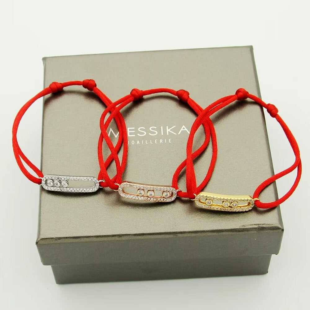 [Polaidi Jewelry]Messika Care(s) pink cord pav¨¦ bracelet