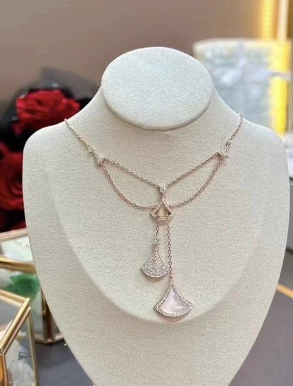 [Polaidi Jewelry]DREAM NECKLACE WHITE MOP FULL DIAMOND