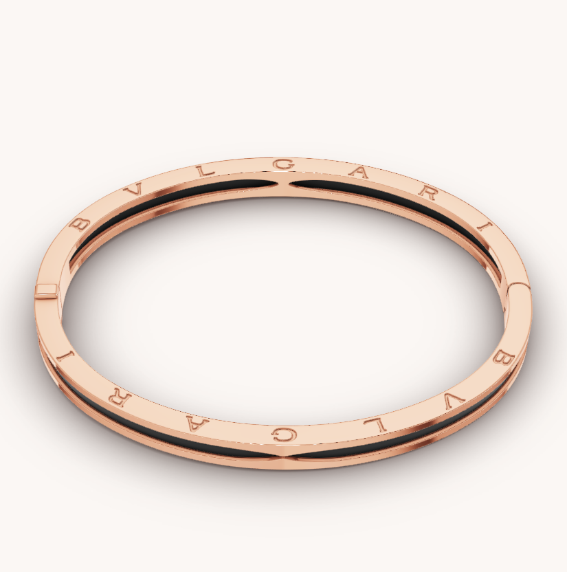 [Polaidi Jewelry]ZERO 1 PINK GOLD WITH BLACK CERAMIC BRACELET