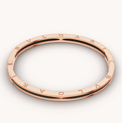 [Polaidi Jewelry]ZERO 1 PINK GOLD WITH BLACK CERAMIC BRACELET