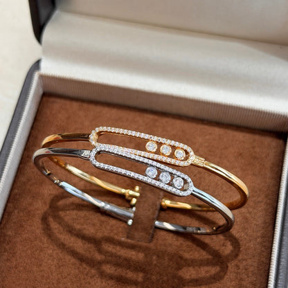 [Polaidi Jewelry]Move Pav¨¦ Diamond Bangle Bracelet M