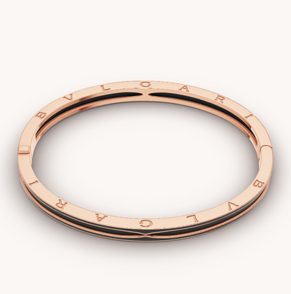 [Polaidi Jewelry]ZERO 1 PINK GOLD WITH MATTE BLACK CERAMIC BRACELET