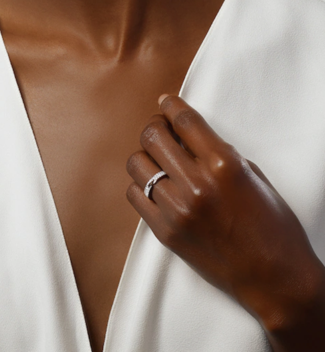 [：Polaidi Jewelry]ALLIANCE LIENS VIDENCE PAVED DIAMOND 4MM RING