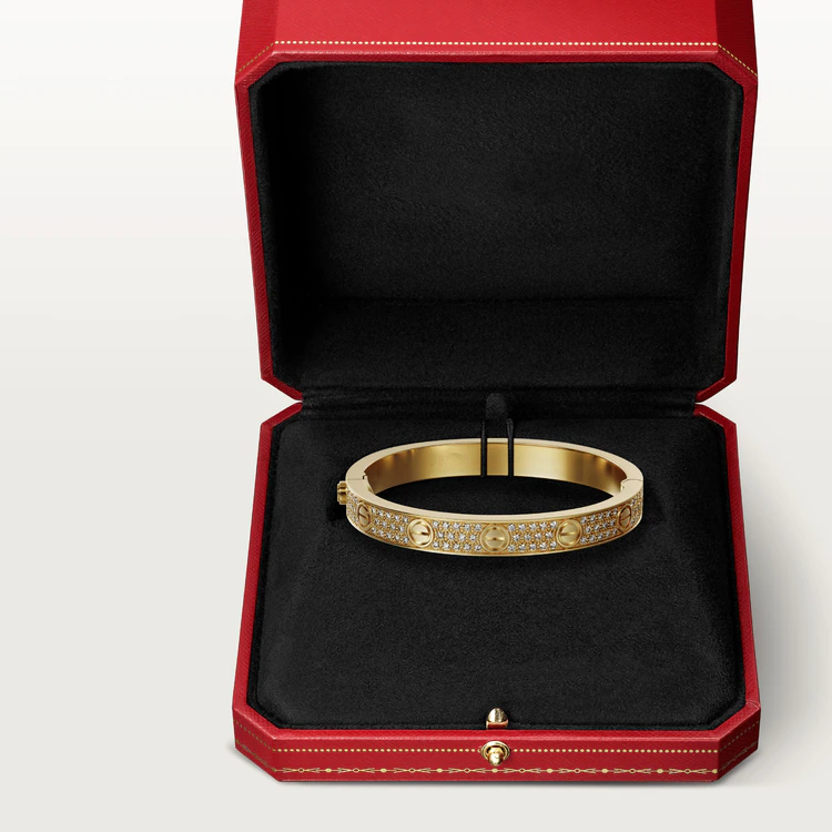 [：Polaidi Jewelry]ラブブレスレット 6.1MM ダイヤモンドパヴェ