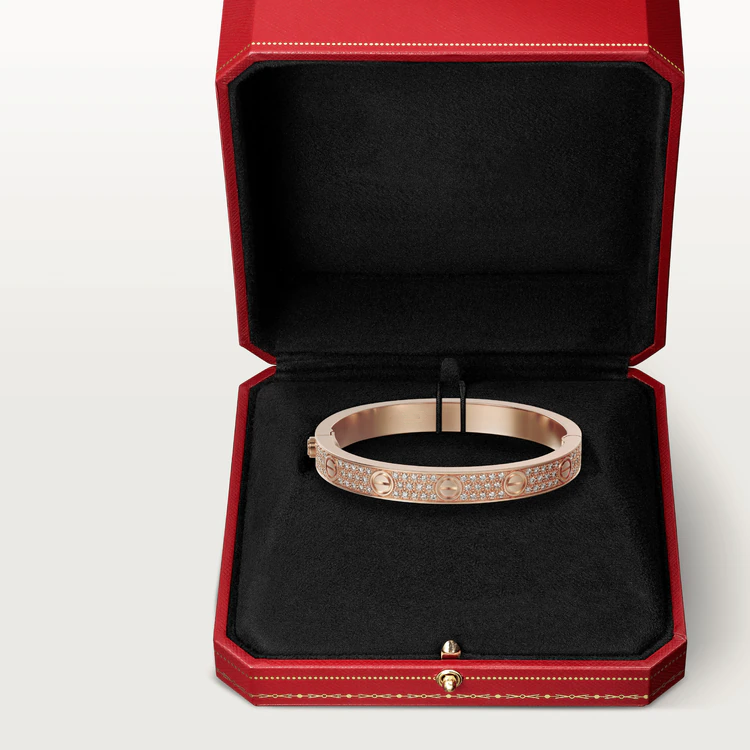[：Polaidi Jewelry]ラブブレスレット 6.1MM ダイヤモンドパヴェ