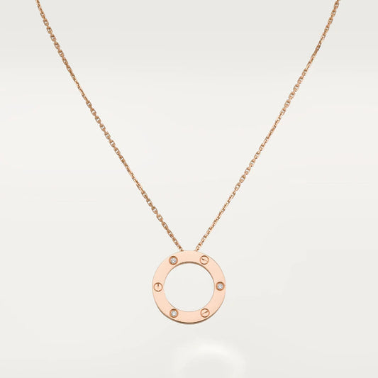 [Polaidi Jewelry]LOVE NECKLACE 16MM 3 DIAMONDS