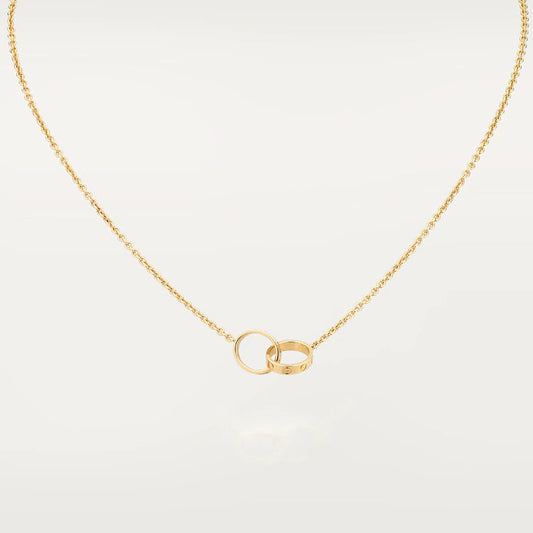 [：Polaidi Jewelry]LOVE NECKLACE DOUBLE RING GOLD