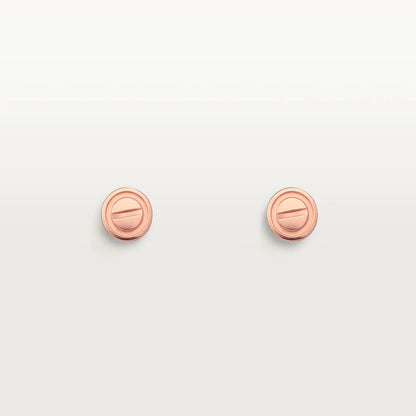[：Polaidi Jewelry]LOVE EARRINGS PINK GOLD 10MM