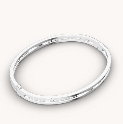 [Polaidi Jewelry]ZERO 1 SPIRAL LOGO SILVER BRACELET