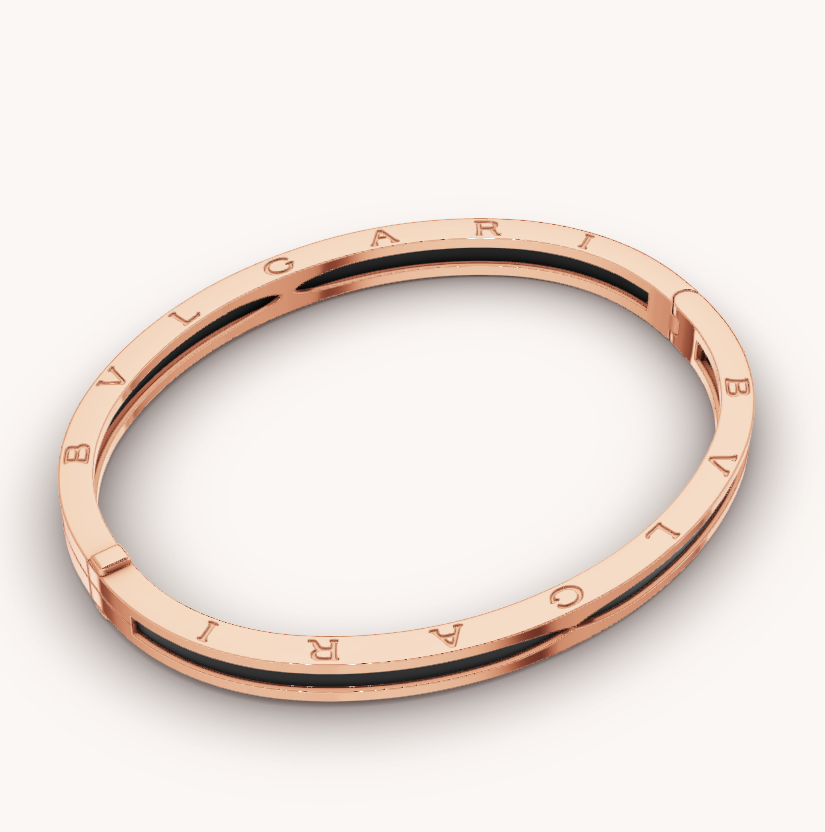 [Polaidi Jewelry]ZERO 1 PINK GOLD WITH BLACK CERAMIC BRACELET