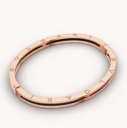 [Polaidi Jewelry]ZERO 1 PINK GOLD WITH BLACK CERAMIC BRACELET