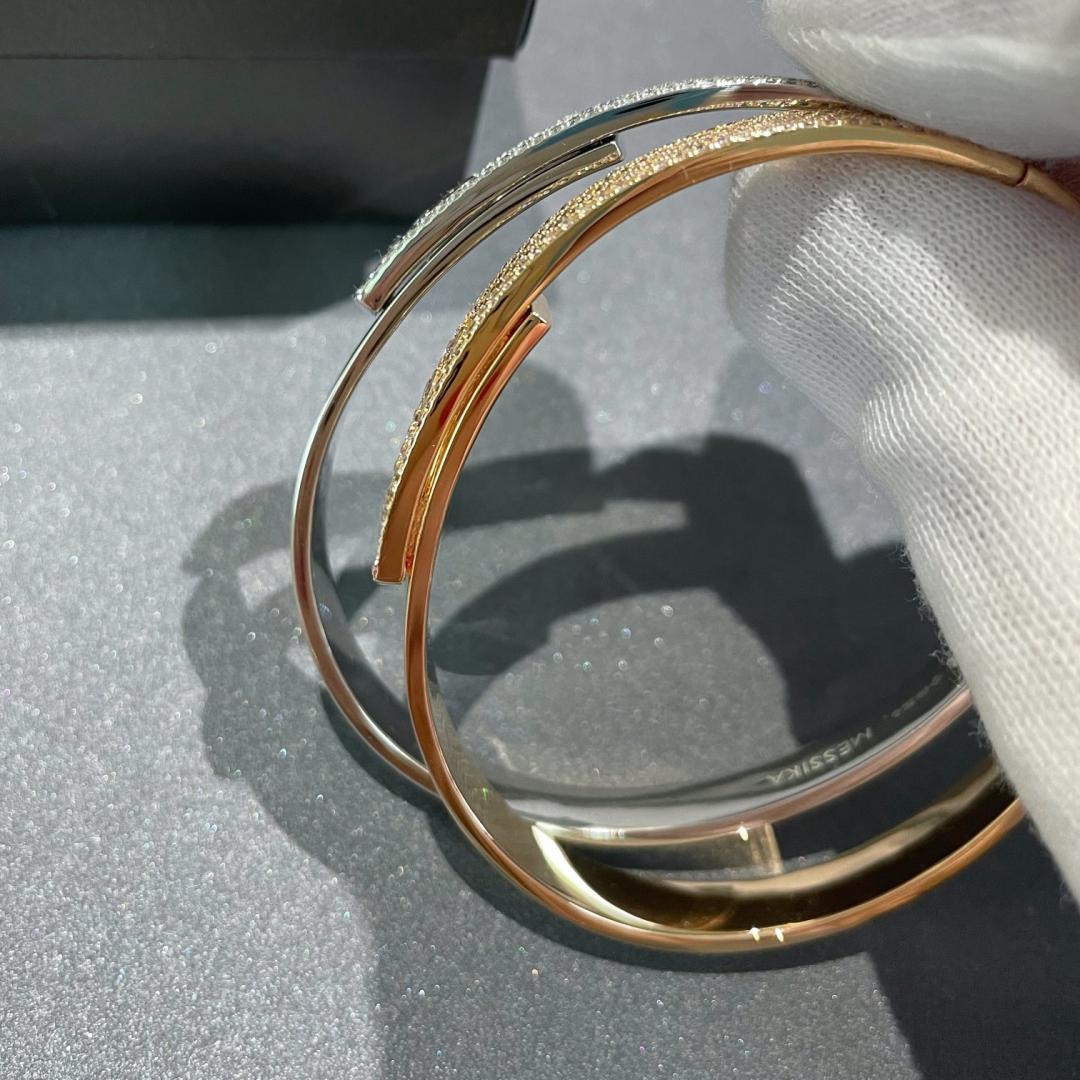 [Polaidi Jewelry]Move Noa Rose Gold Pavé Diamond Bangle Bracelet