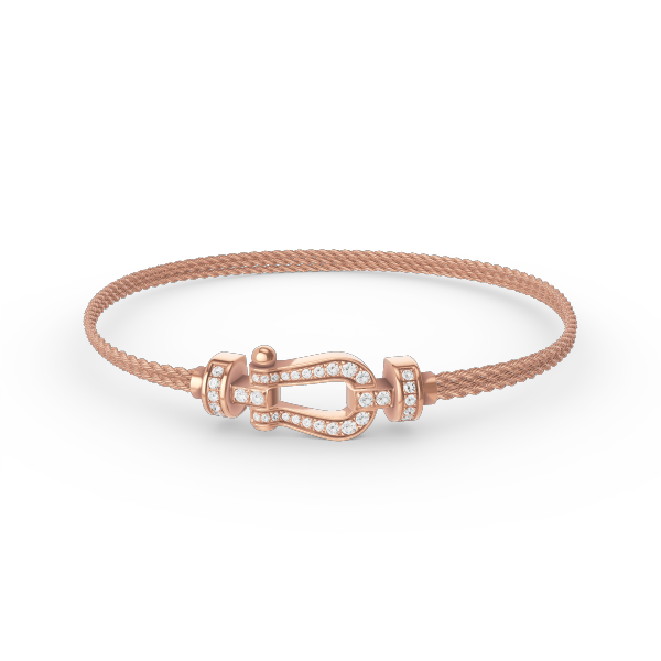 [：Polaidi Jewelry]ホースシューダイヤモンドチェーンロープブレスレット（スモール）