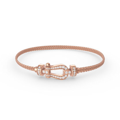 [：Polaidi Jewelry]ホースシューダイヤモンドチェーンロープブレスレット（スモール）