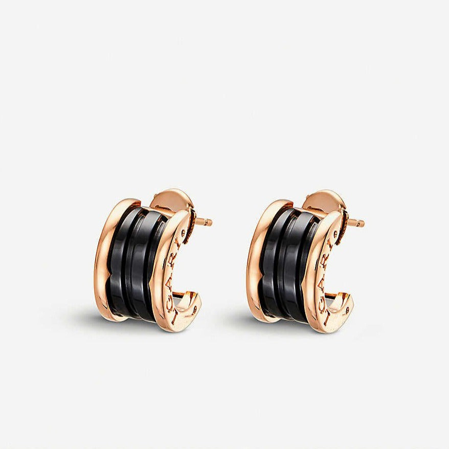[Polaidi Jewelry]ZERO 1 PINK GOLD CERAMIC EARRINGS
