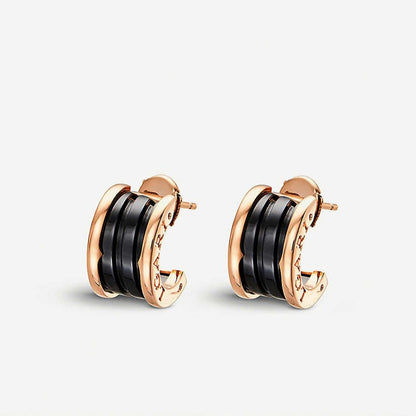 [Polaidi Jewelry]ZERO 1 PINK GOLD CERAMIC EARRINGS