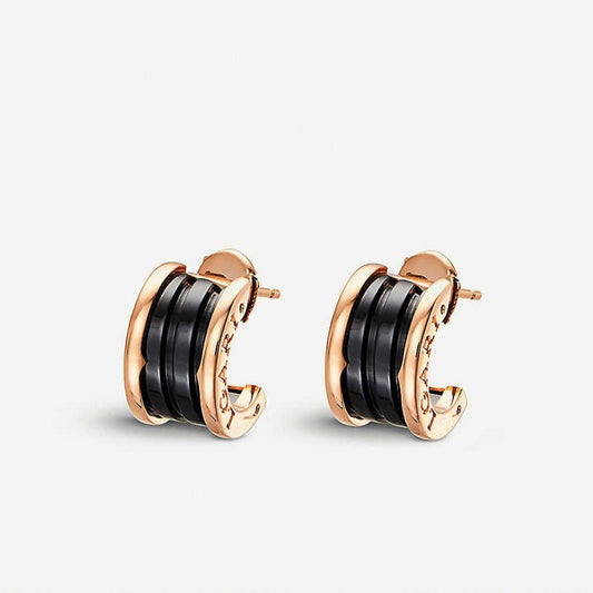 [Polaidi Jewelry]ZERO 1 PINK GOLD CERAMIC EARRINGS