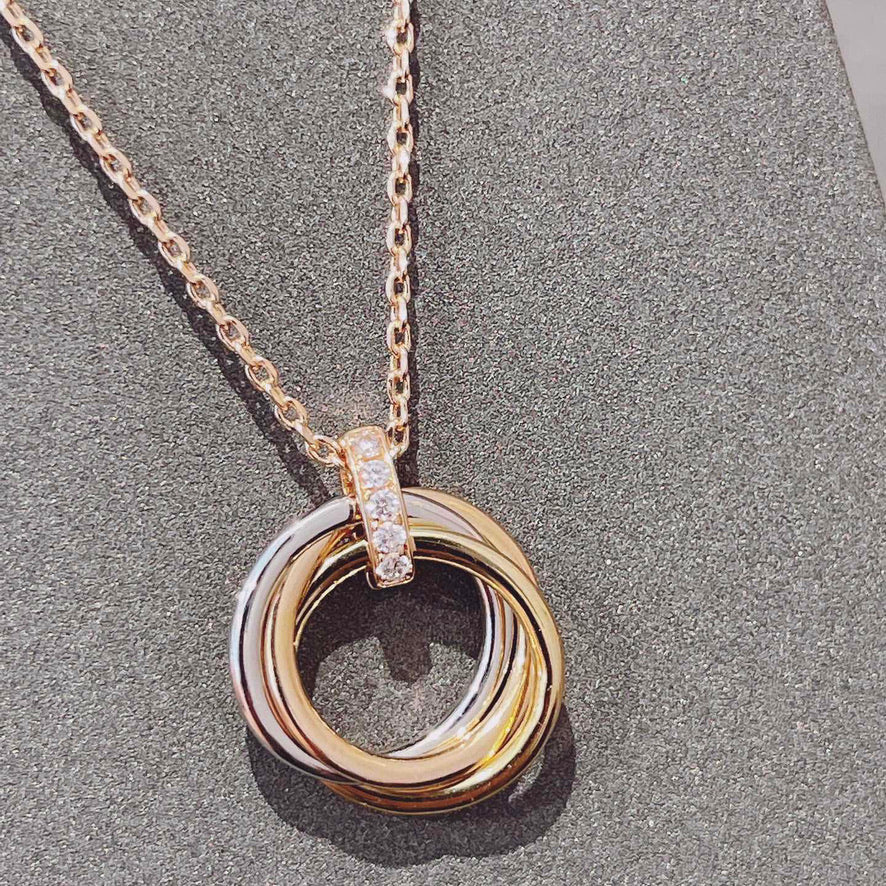 [：Polaidi Jewelry]TRINITY NECKLACE GOLD  DIAMONDS（副本）