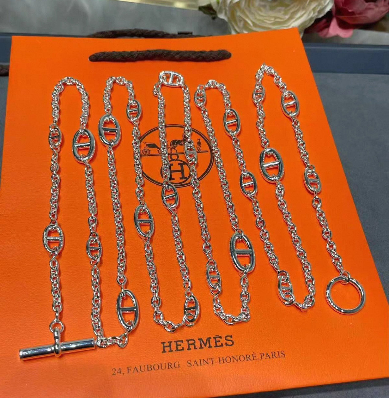 [:Polaidi Jewelry]POP H スカイブルー ネックレス
