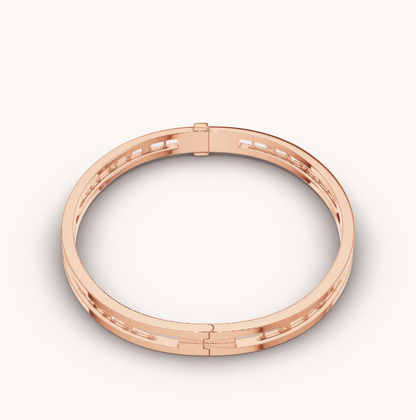 [Polaidi Jewelry]ZERO 1 SPIRAL LOGO PINK GOLD BRACELET