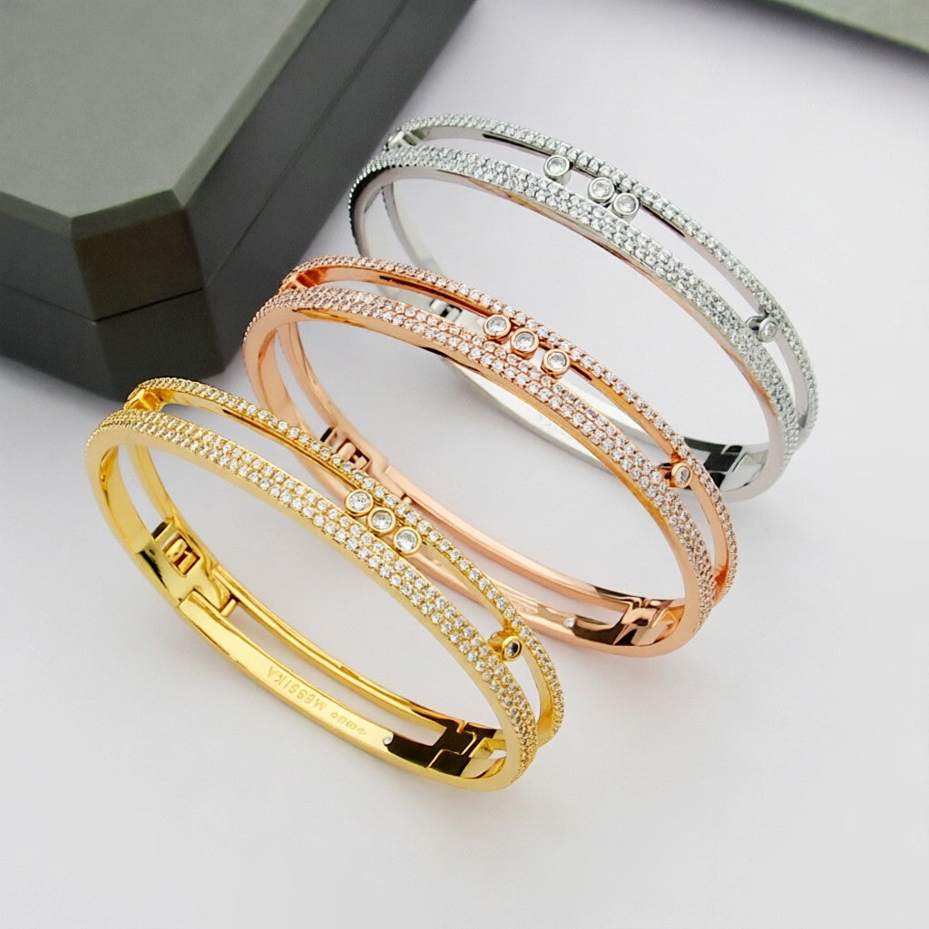 [Polaidi Jewelry]Move Romane pav¨¦ bangle