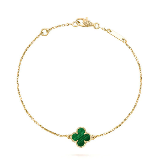 [：Polaidi Jewelry]CLOVER BRACELET MALACHITE 1 MOTIF