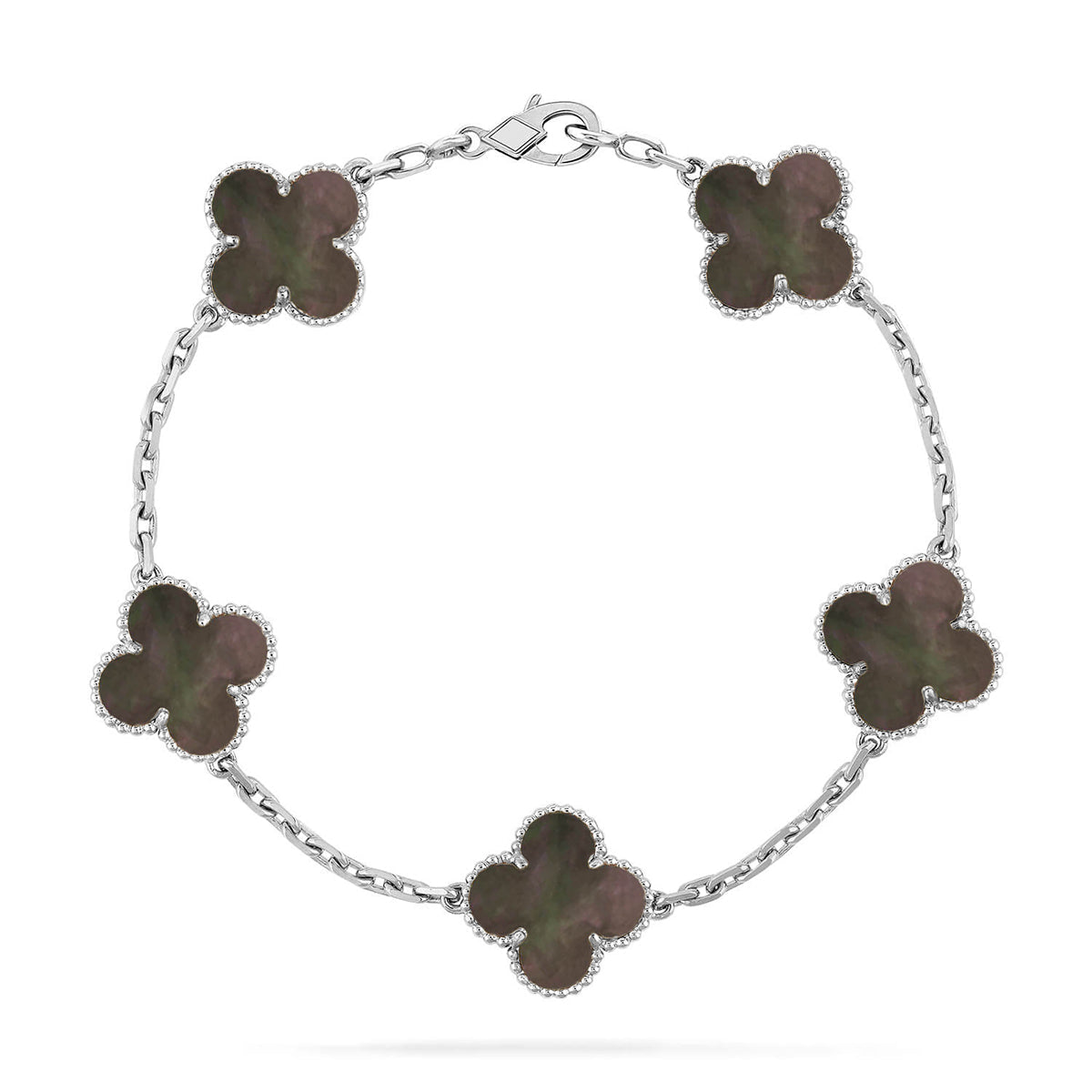 [Polaidi Jewelry] CLOVER 5 MOTIF GRAY MOP BRACELET COLLECTION
