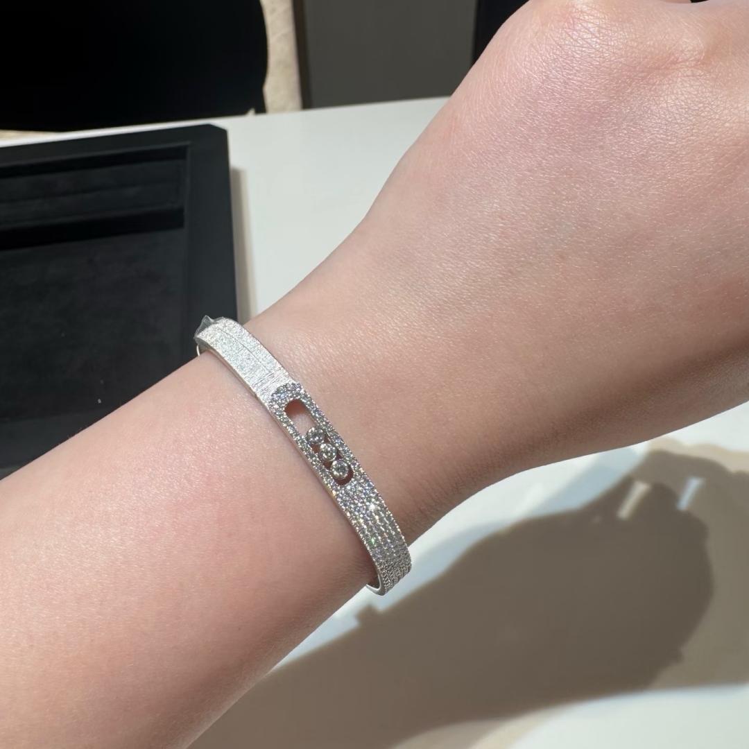 [Polaidi Jewelry]Move Noa Ciselé half pavé bangle