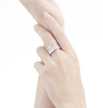 [Polaidi Jewelry]ZERO 1 WITH PAVED DIAMONDS ON THE SPIRAL RING