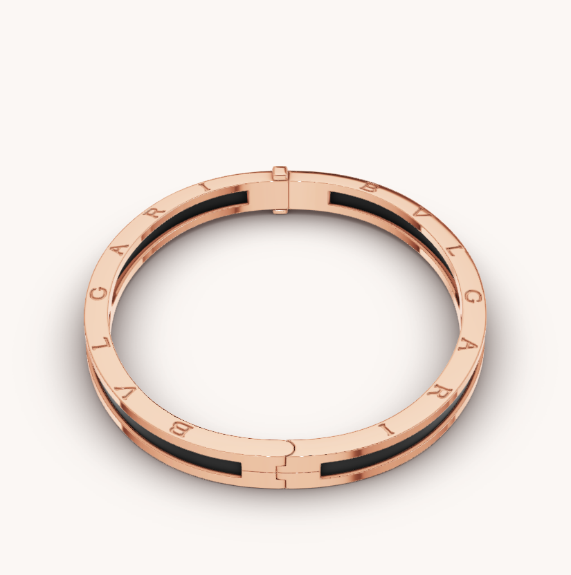 [Polaidi Jewelry]ZERO 1 PINK GOLD WITH BLACK CERAMIC BRACELET