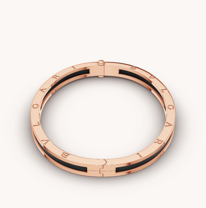 [Polaidi Jewelry]ZERO 1 PINK GOLD WITH BLACK CERAMIC BRACELET