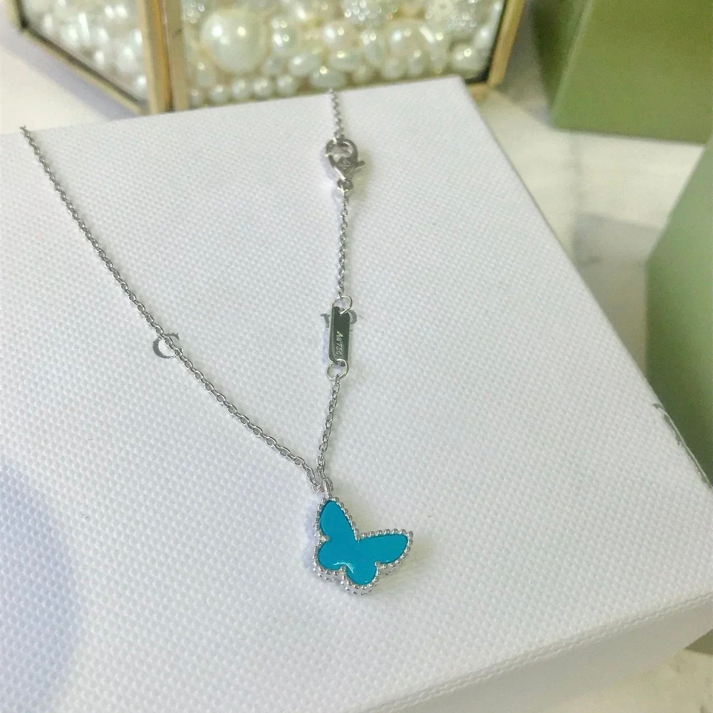 [：Polaidi Jewelry]BUTTERFLY TURQUOISE BUTTERFLY BRACELET SILVER