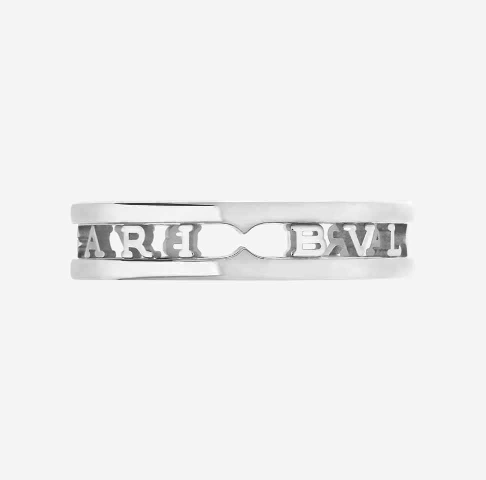 [Polaidi Jewelry]ZERO 1 ONE-BAND WITH OPENWORK LOGO SPIRAL RING