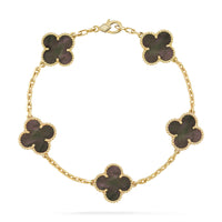 [Polaidi Jewelry ]CLOVER 5 MOTIF GRAY MOP  BRACELET