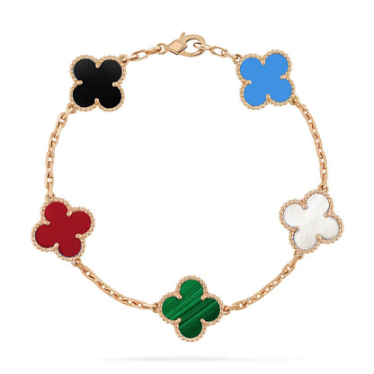 [Polaidi Jewelry]CLOVER 5 MOTIFS MULTICOLOR BRACELET