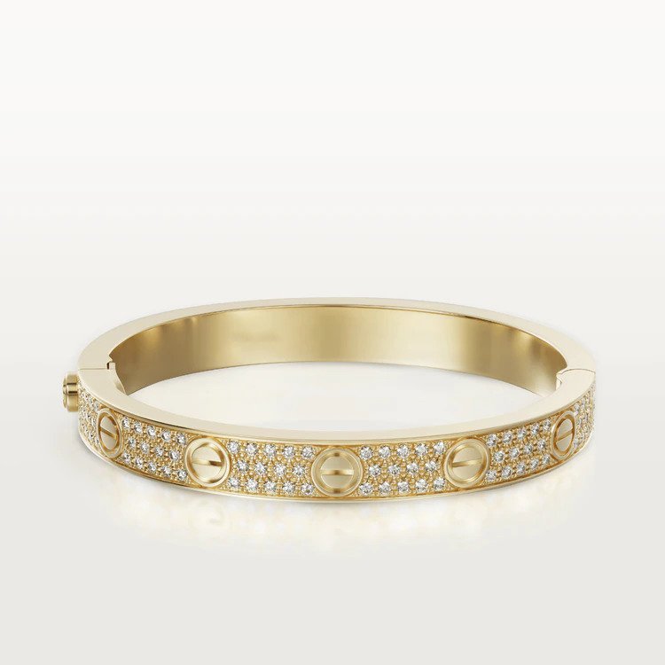 [：Polaidi Jewelry]ラブブレスレット 6.1MM ダイヤモンドパヴェ