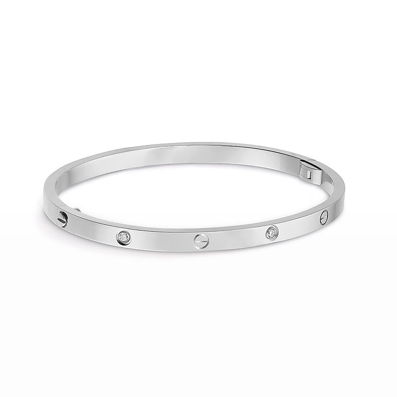 [：Polaidi Jewelry]LOVEブレスレット 3.65mm 6ダイヤモンド